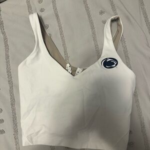 Lululemon Athletica White and Tan Sports Bra